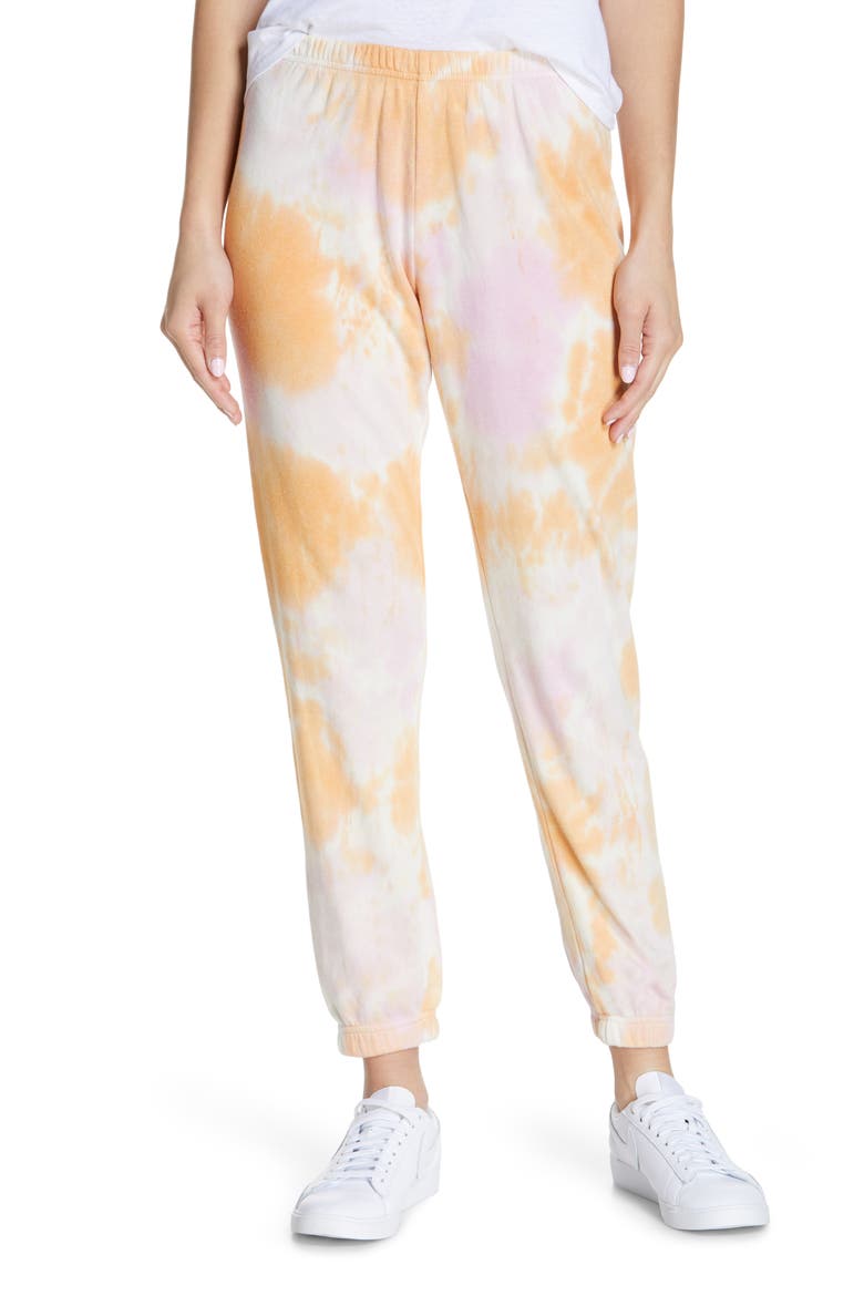 Perfect Tie Dye Sweatpants, Main, color, PINK SHERBERT TIE DYE