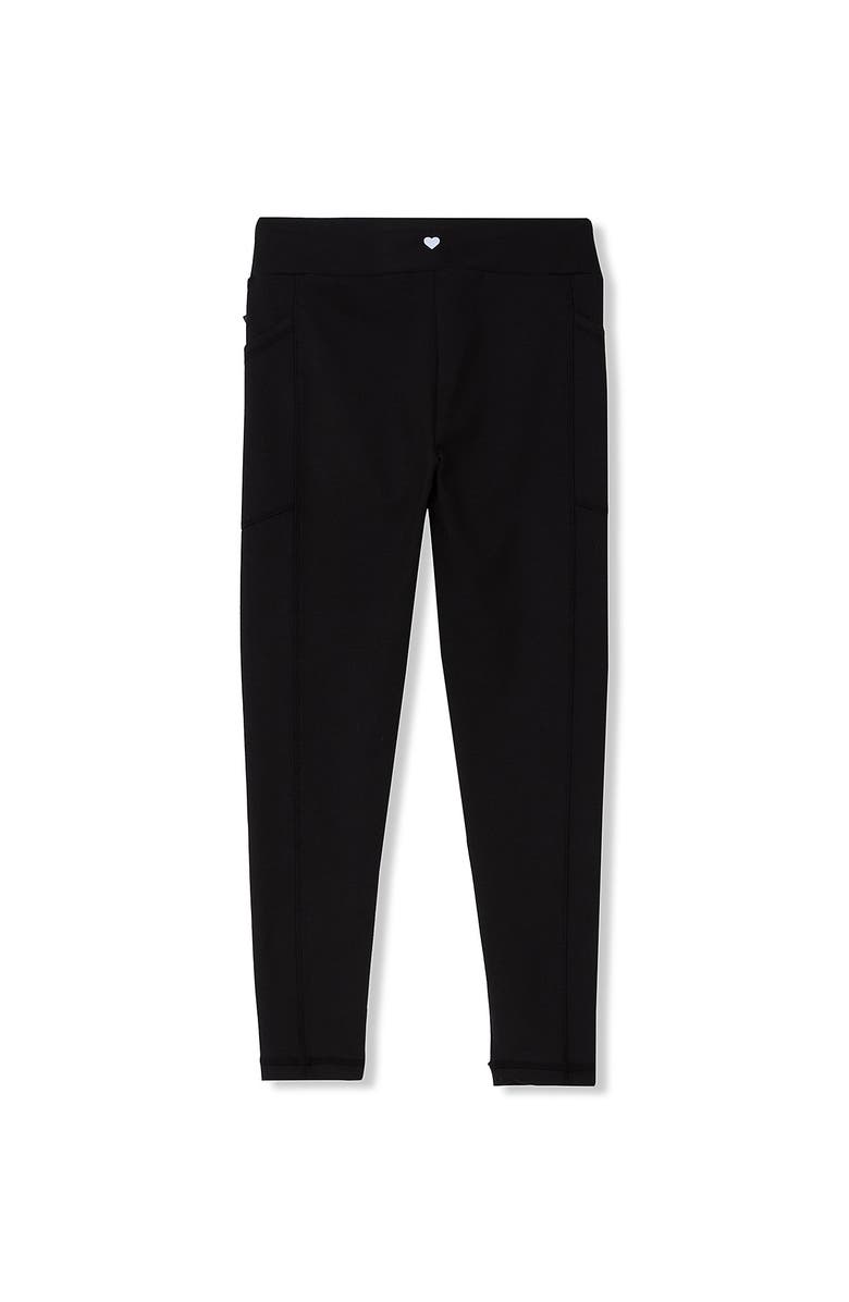 Lands' End Girls Plus Active Leggings, Alternate, color, Black