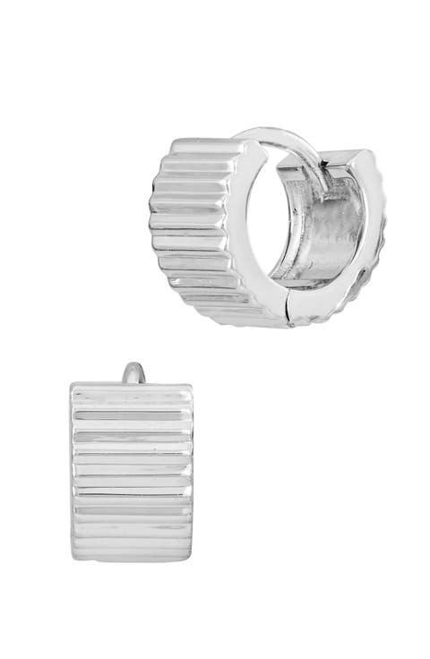 Chubby Ribbed Hoop Earrings