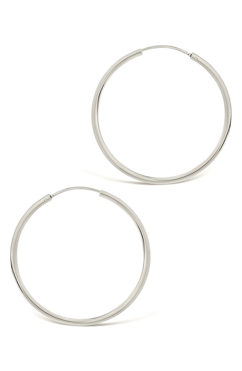 Sterling Forever Lucy Huggie Hoop Earrings, Alternate, color,