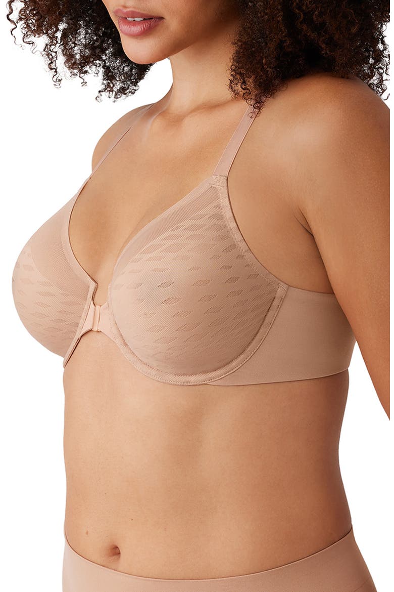 Elevated Allure Underwire Front Close Racerback Bra, Alternate, color, ROEBUCK