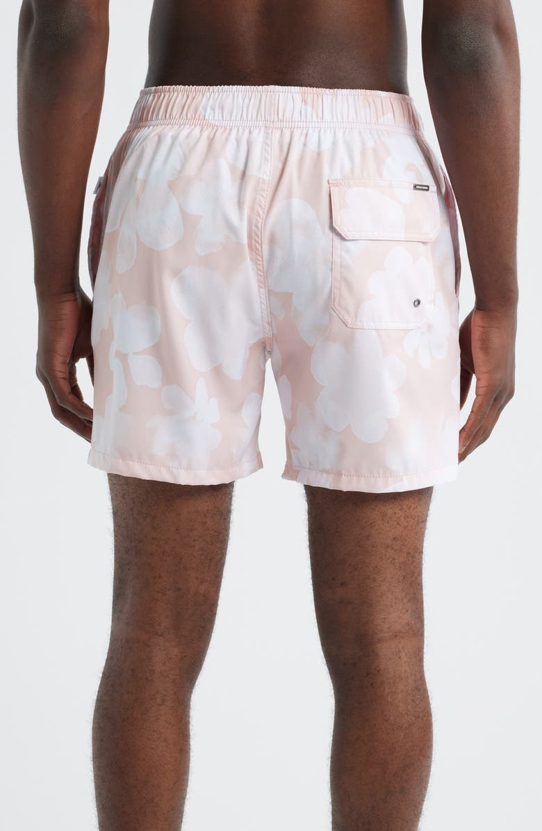 Vintage Summer Water Repellent Swim Trunks, Alternate, color, Pink