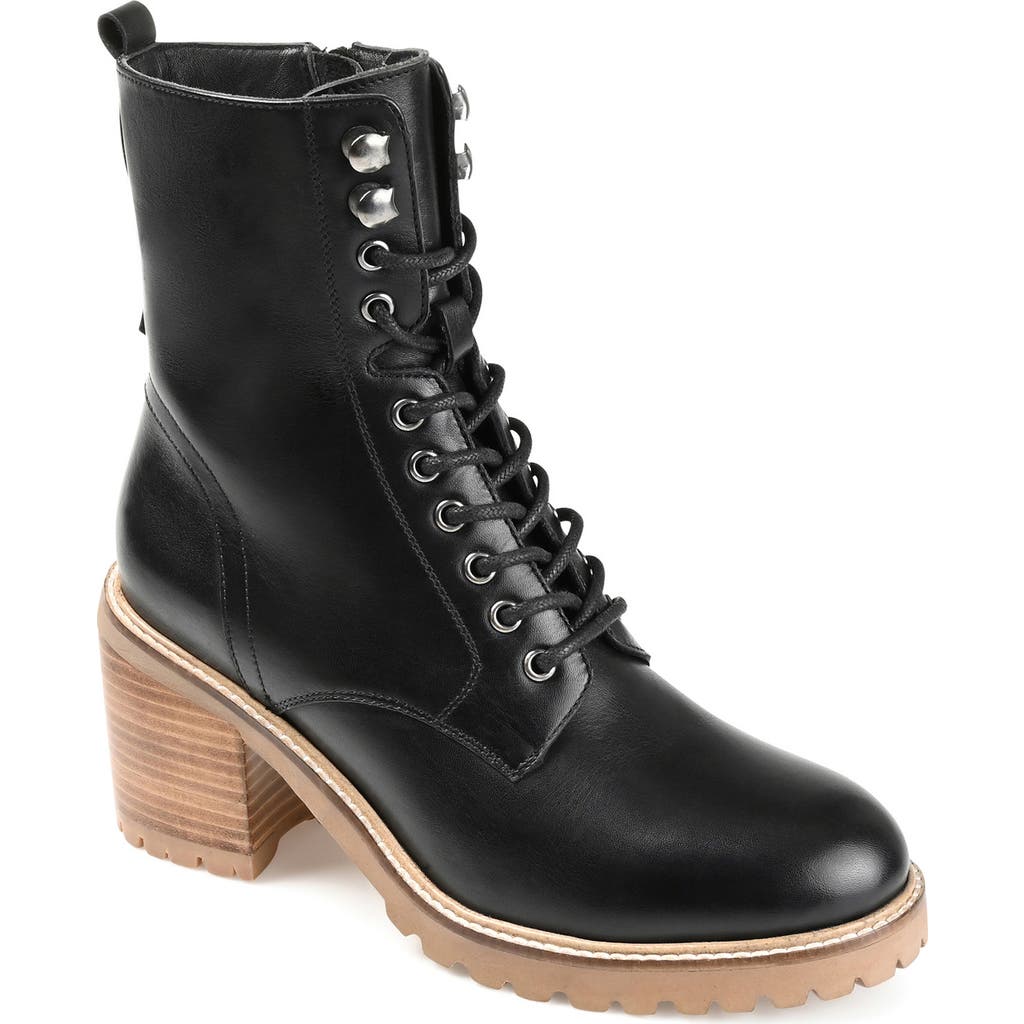 Journee Signature Malle Lace-up Boot In Black