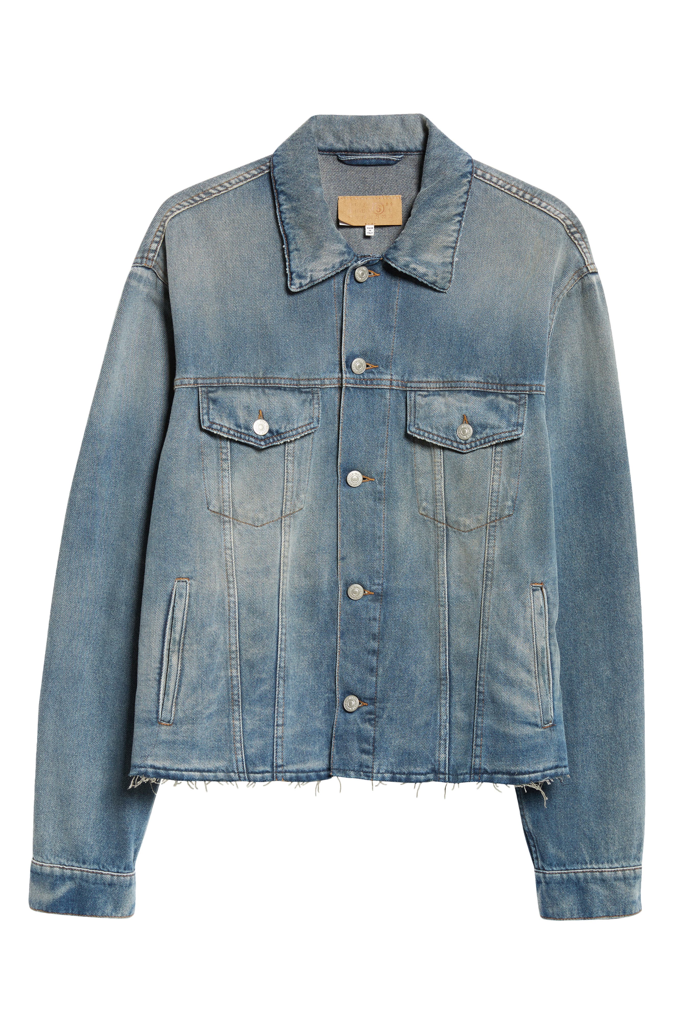 Raw Hem Denim Trucker Jacket (Men) | Nordstrom