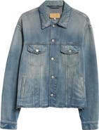 MM6 Maison Margiela Raw Hem Denim Trucker Jacket