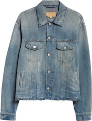 MM6 Maison Margiela Raw Hem Denim Trucker Jacket