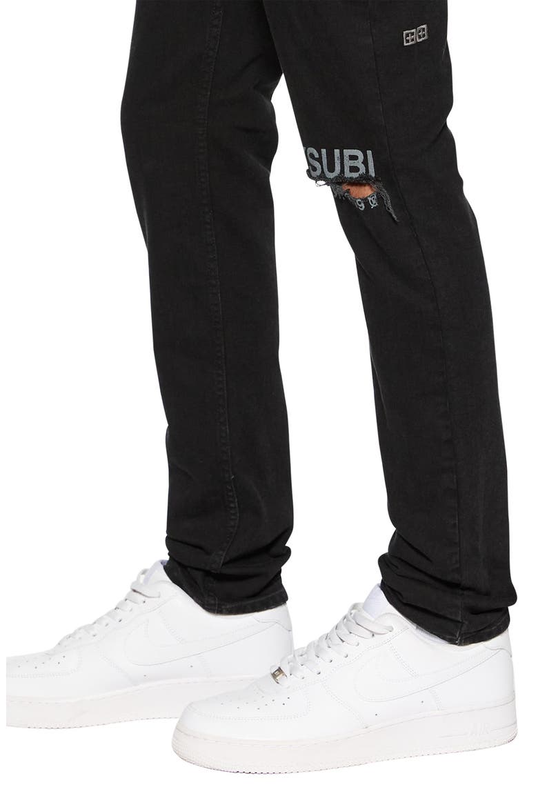 Chitch Laid Black Est. Skinny Jeans, Alternate, color, BLACK