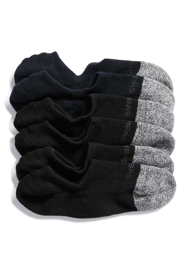 3-Pack Cushioned No-Show Socks, Main, color, BLACK/BLACK/NAVY
