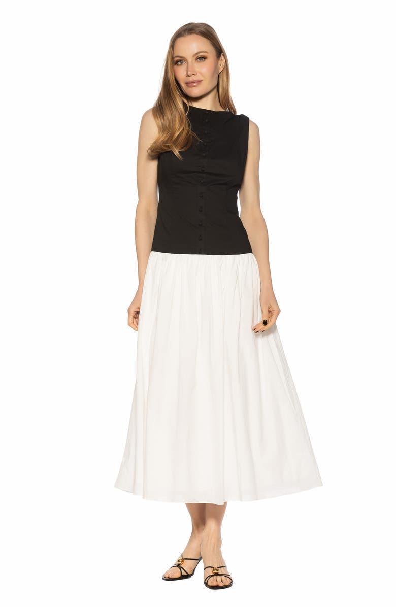 Alexia Admor Solenne Mixed Media Dress, Alternate, color,