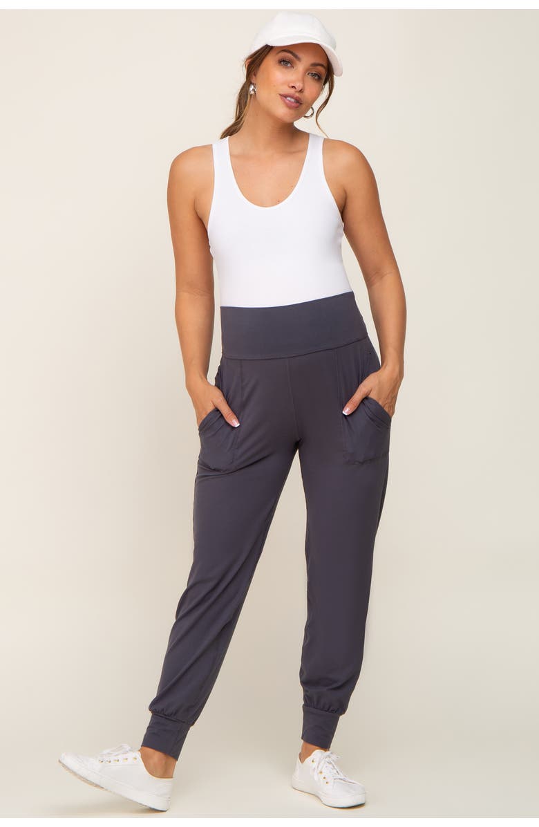 PinkBlush Soft Jogger Pants, Alternate, color, Charcoal Grey