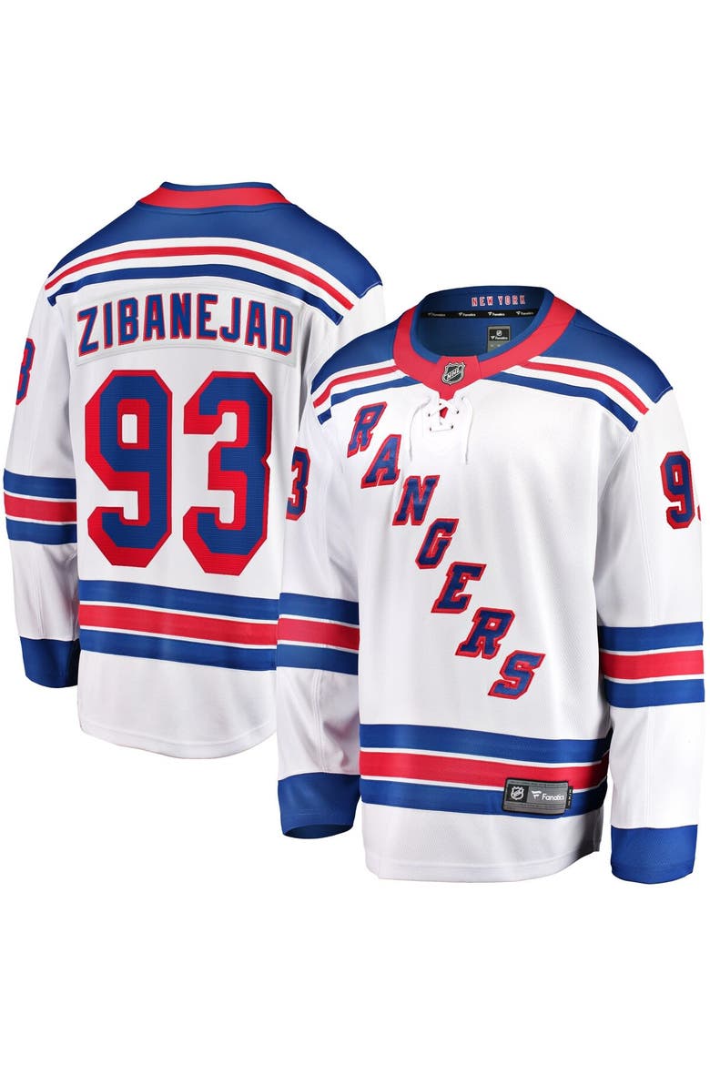 Men's Fanatics Mika Zibanejad White New York Rangers Away Premier Breakaway Player Jersey, Main, color, White