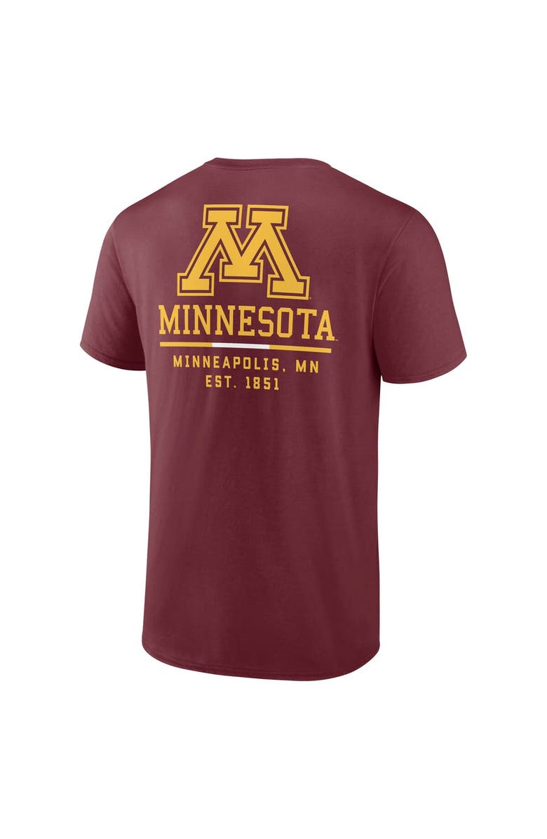 FANATICS Men's Fanatics Branded Maroon Minnesota Golden Gophers Game Day 2-Hit T-Shirt, Alternate, color,