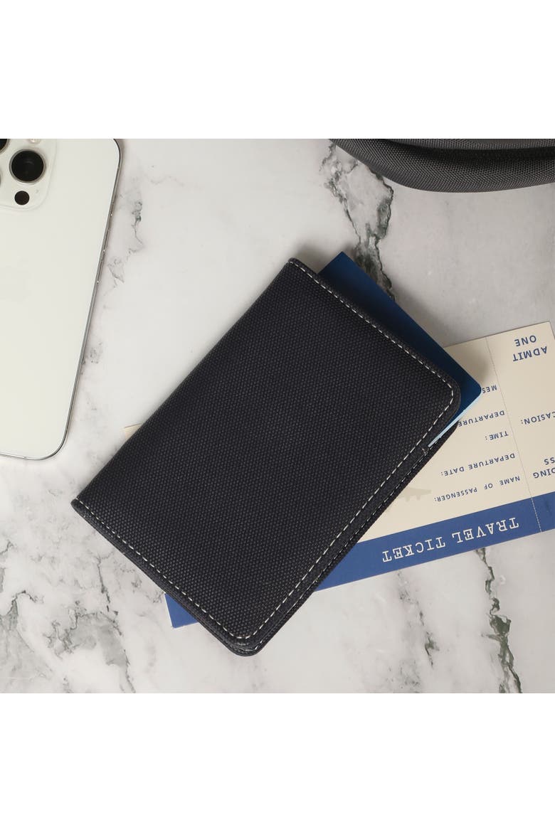 Passport Holder for Travel, Passport Cover for Men and Women, Travel Folio, Alternate, color, Black