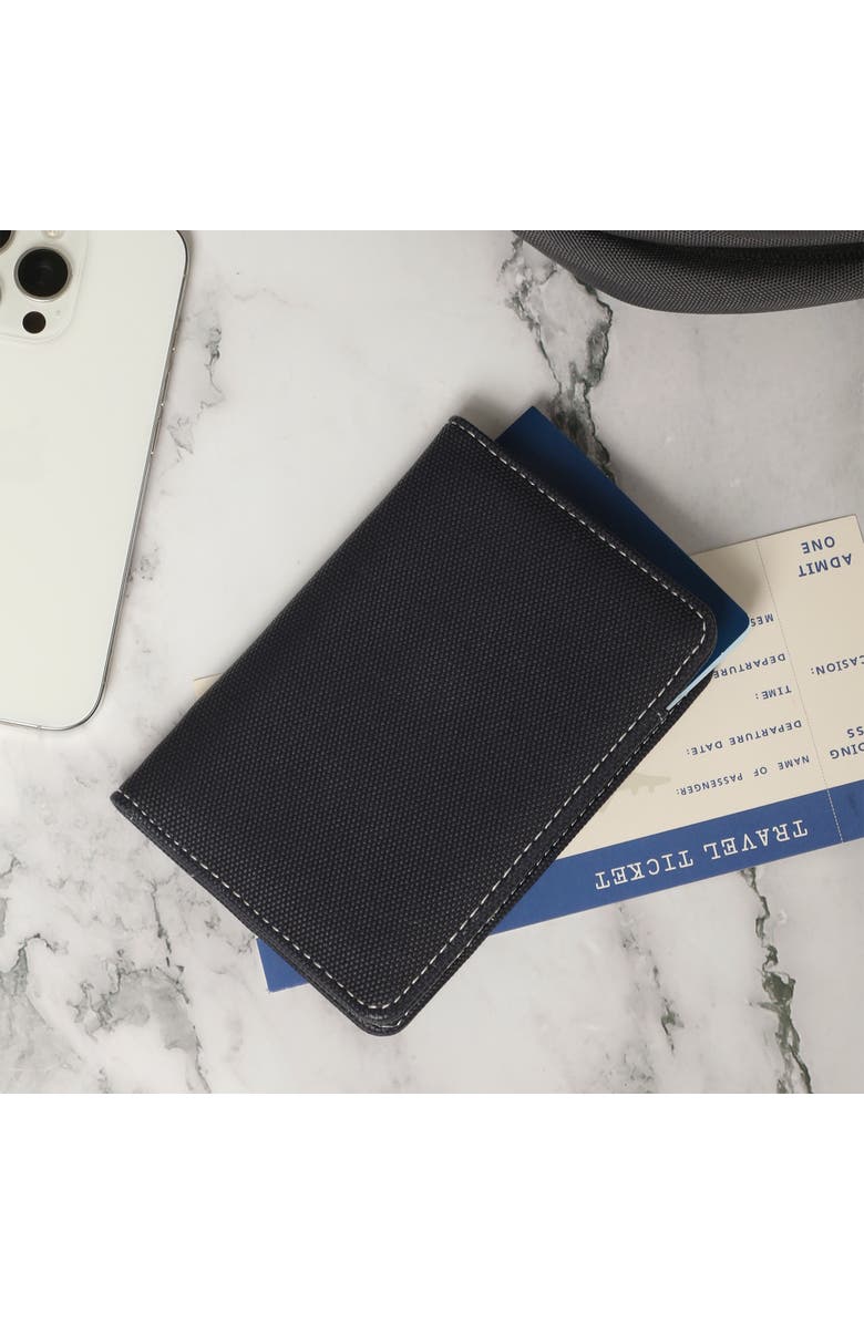 Lands' End Passport Holder for Travel, Passport Cover for Men and Women, Travel Folio, Alternate, color, Black