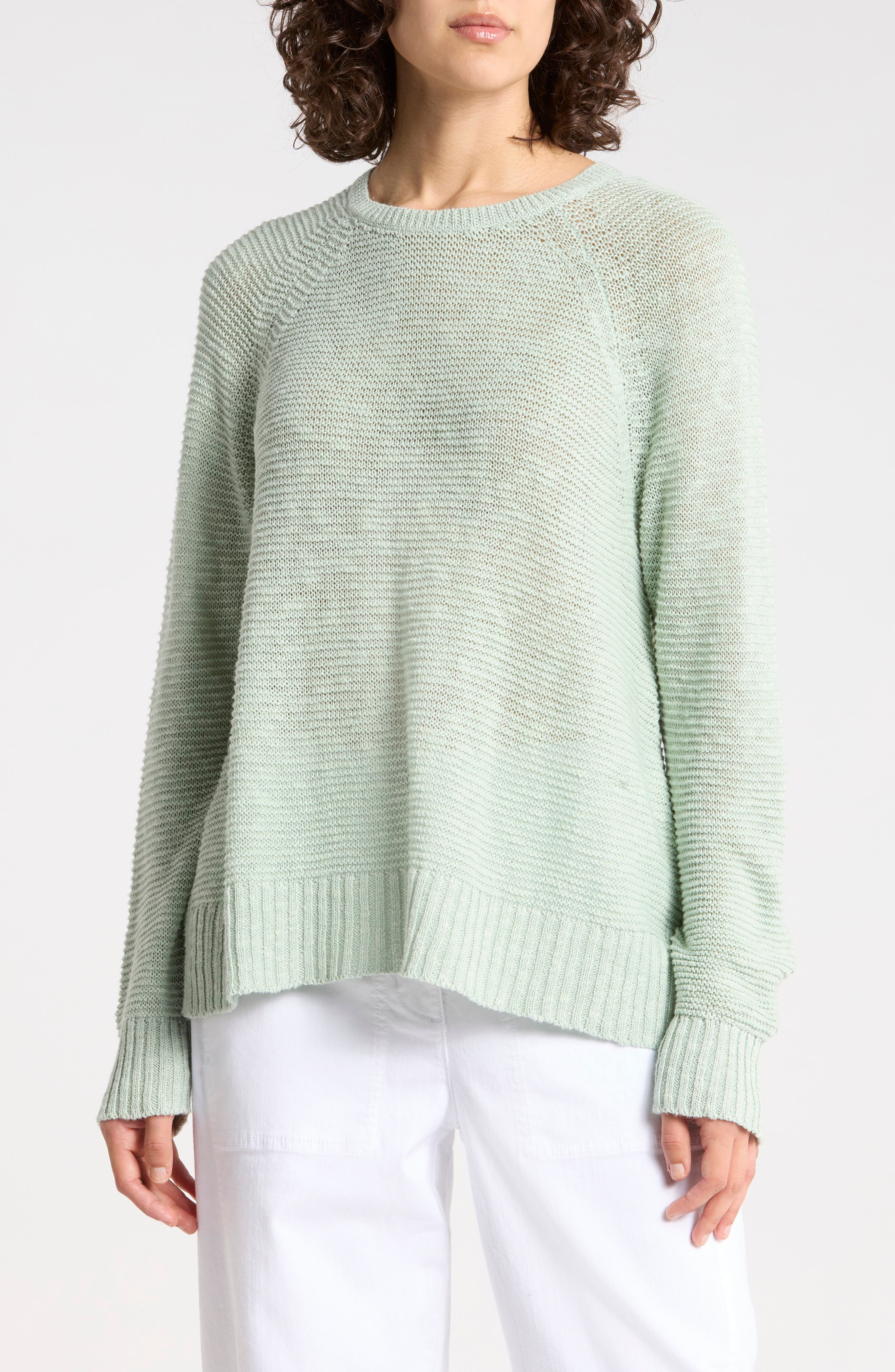 Raglan Sleeve Organic Linen & Organic Cotton Sweater