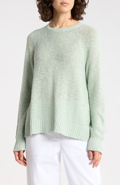 Raglan Sleeve Organic Linen & Organic Cotton Sweater