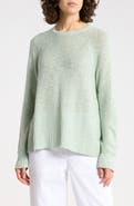 Eileen Fisher Raglan Sleeve Organic Linen & Organic Cotton Sweater