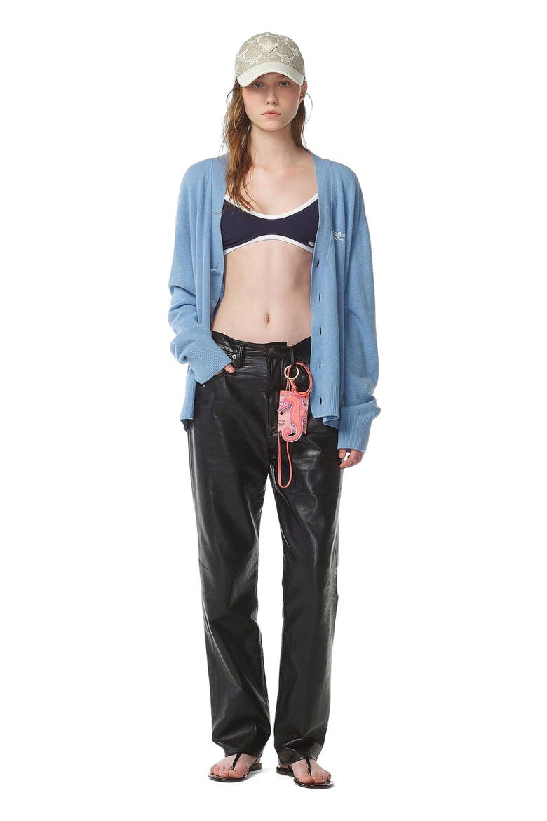 Laurel Cardigan in Wool and Recycled Cashmere, Main, color, blue