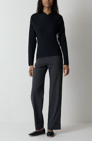 Paloma Wool Polenta Extrafine Merino Wool Rib Sweater | Nordstrom