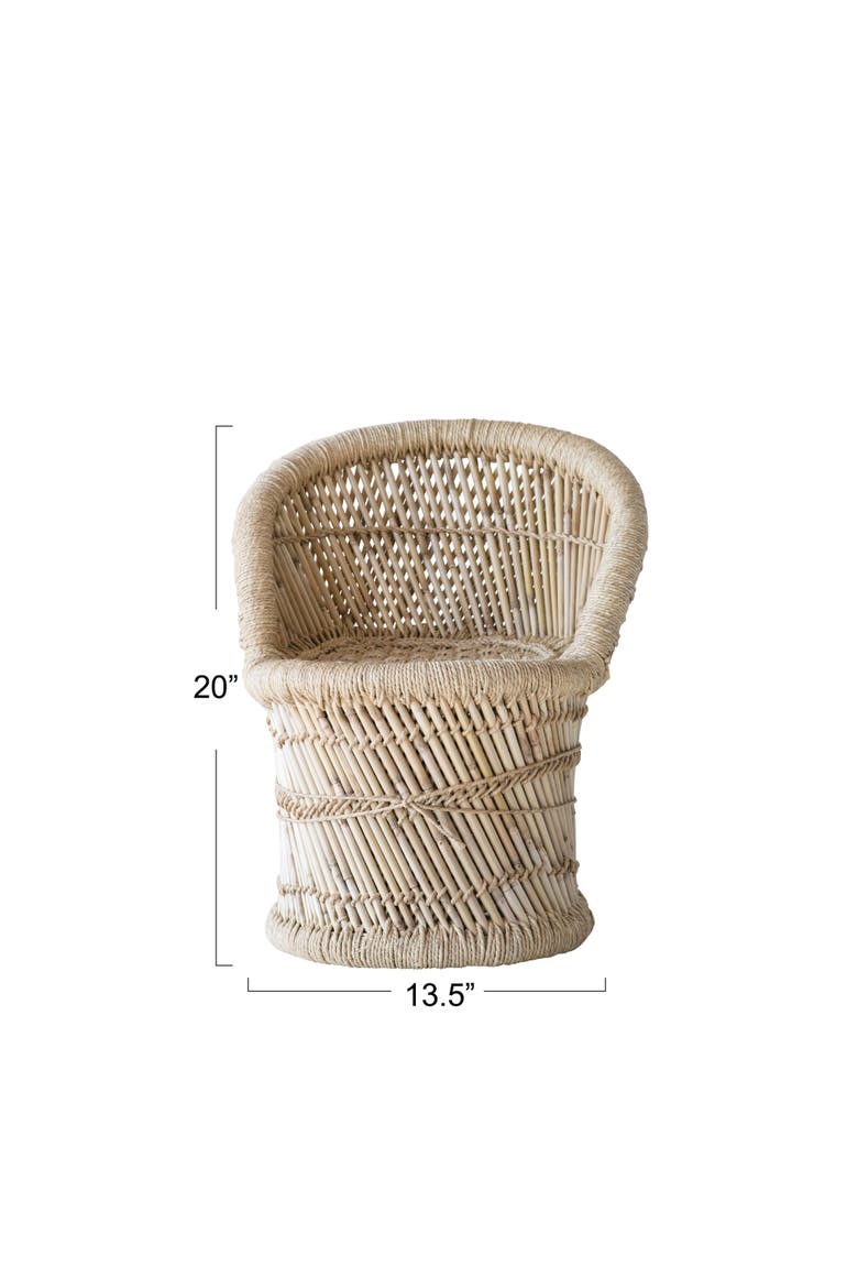 Children's Handwoven Wood and Rope Chair, Tan, Alternate, color, Tan