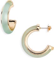 NORDSTROM RACK Frosted Resin Hoop Earrings