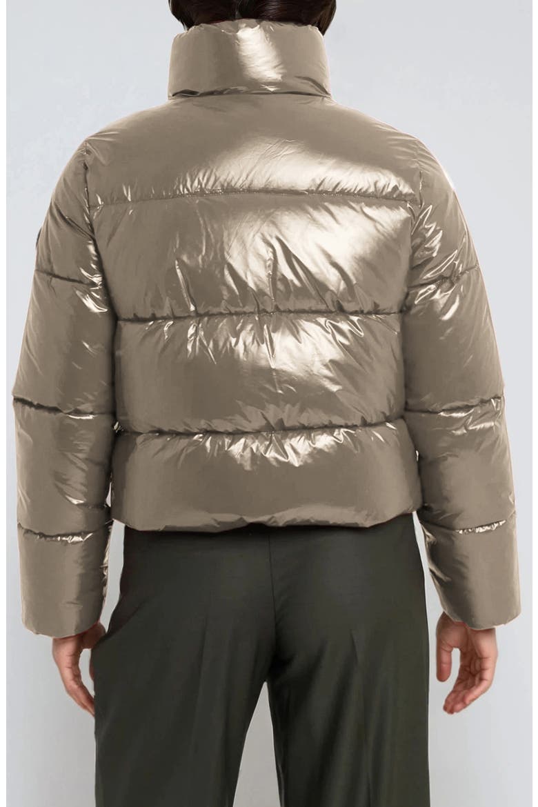 Coco Crop Water Resistant Puffer Jacket, Alternate, color, MOCHA