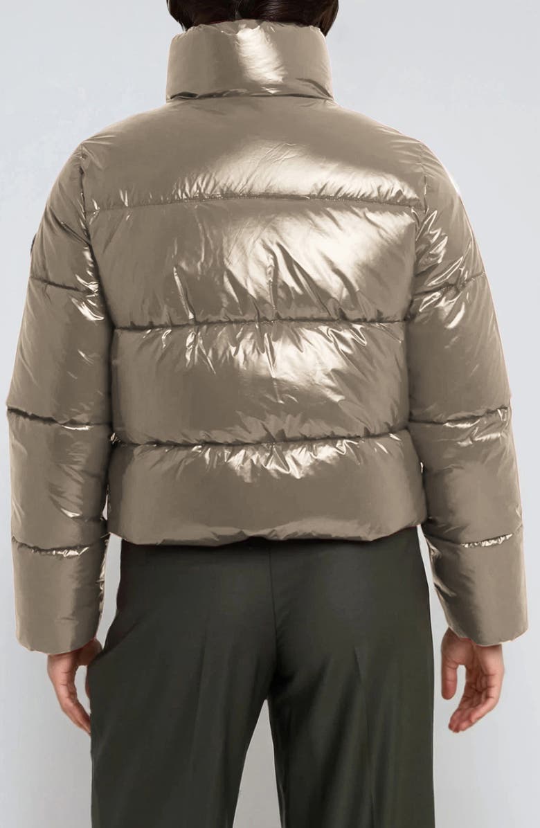 Noize Coco Crop Water Resistant Puffer Jacket, Alternate, color, Mocha