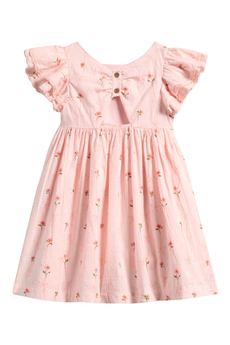 Kids' Floral Stripe Dress, Alternate, color, PINK