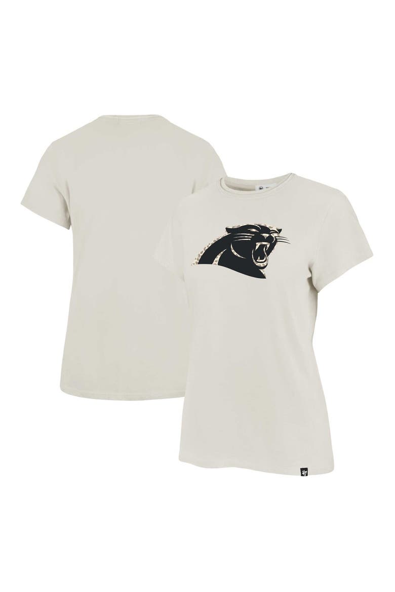 Women's '47 Cream Carolina Panthers Panthera Frankie T-Shirt, Main, color, Cream