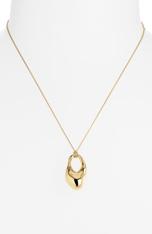 Monica Vinader Antica Bold Pendant Necklace In Brown