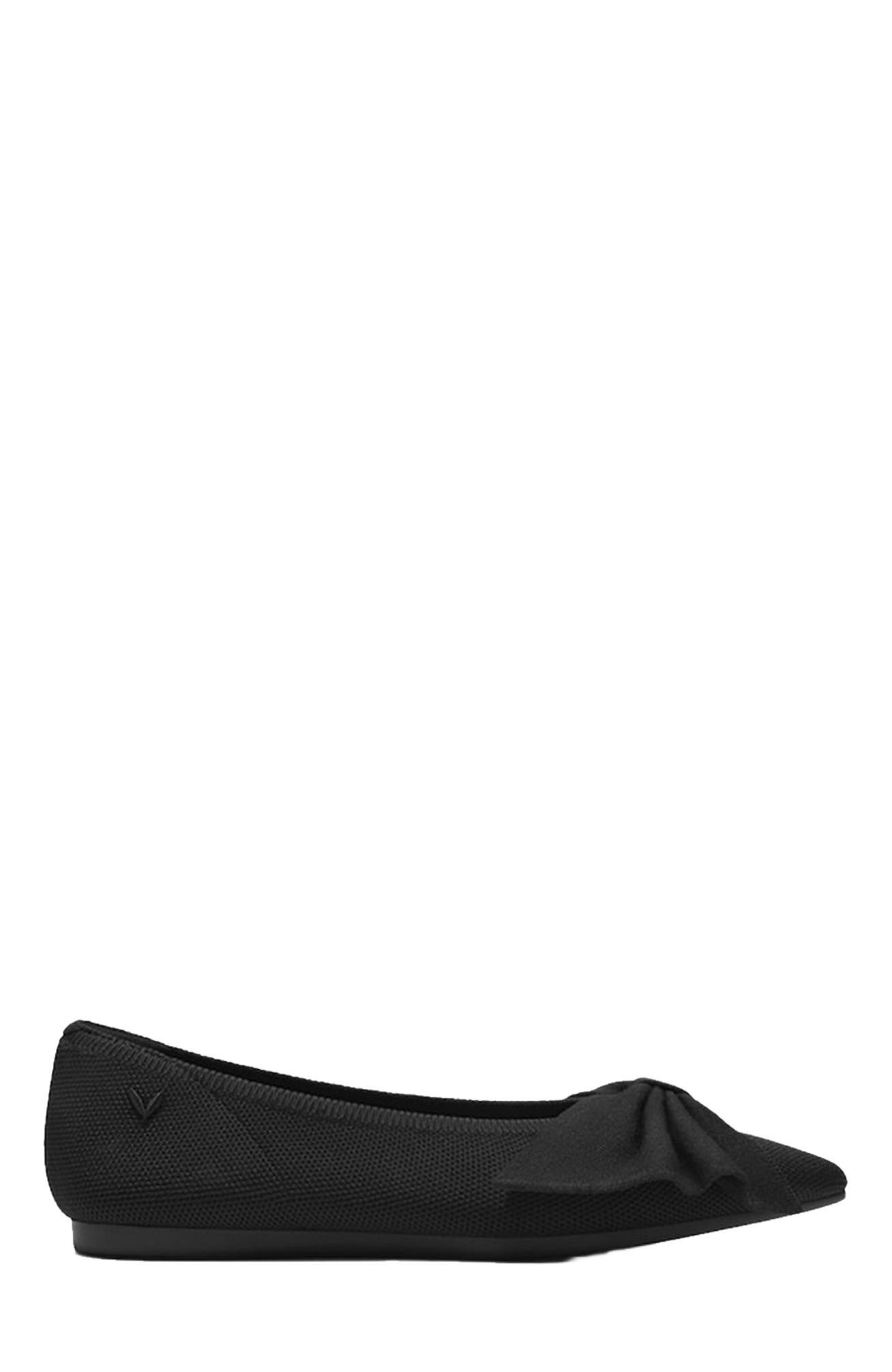 VIVAIA Pointed-Toe Bow Flats, Alternate, color, Black