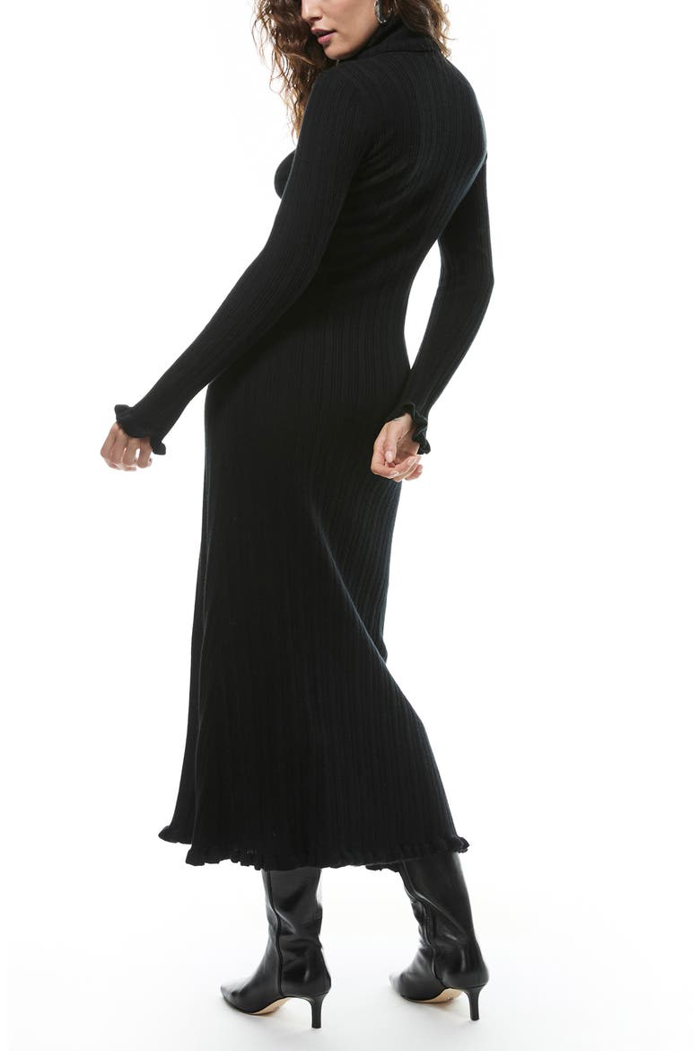Zephyr Long Sleeve Cashmere Sweater Dress, Alternate, color, BLACK
