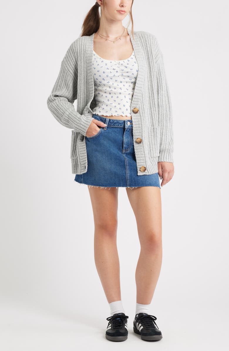 BP. Cozy Oversize Cardigan, Alternate, color, Grey Soft Heather