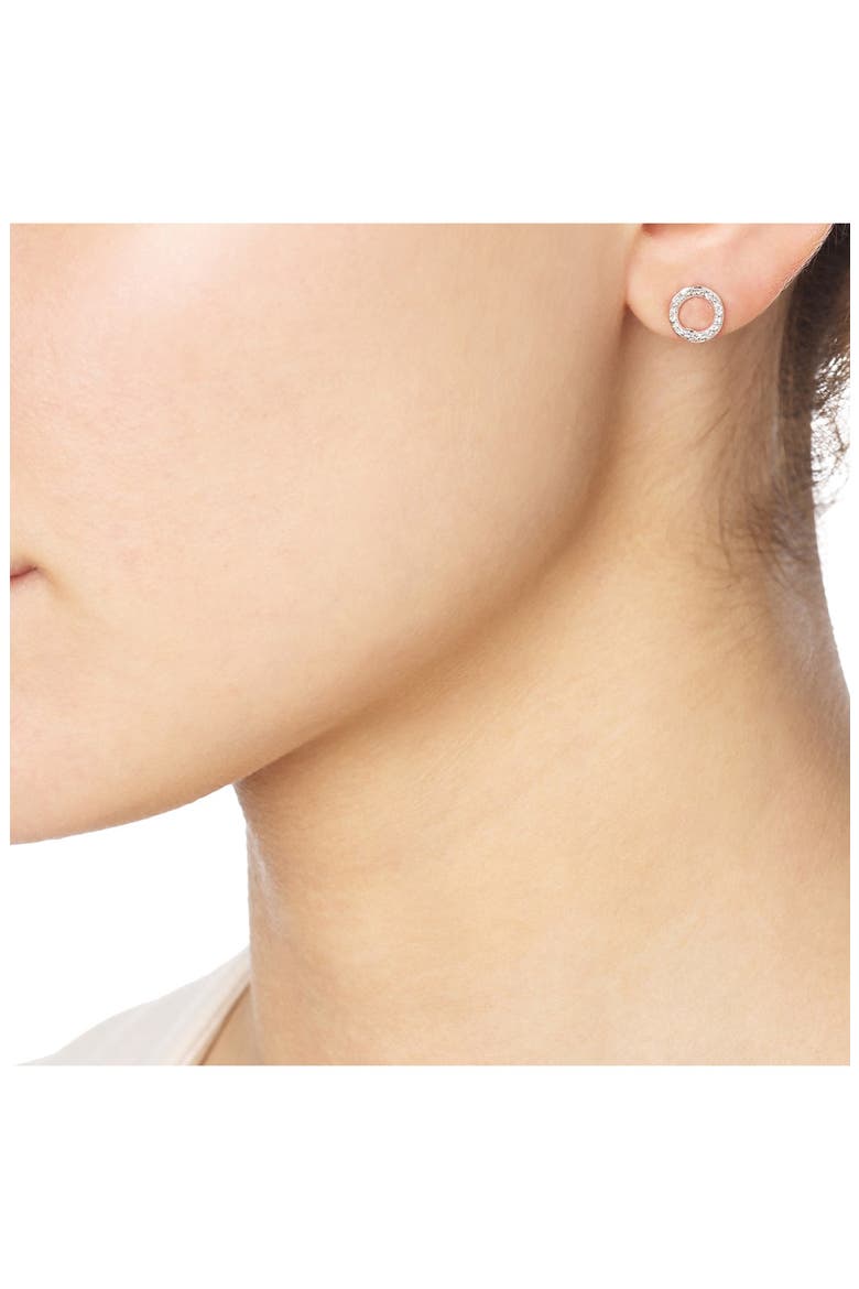 Riva Diamond Circle Stud Earrings (Nordstrom Exclusive), Alternate, color, ROSE GOLD