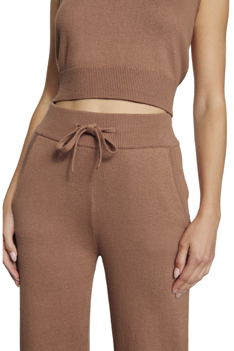 Wide Leg Lounge Sweater Pants, Alternate, color, HAZELNUT
