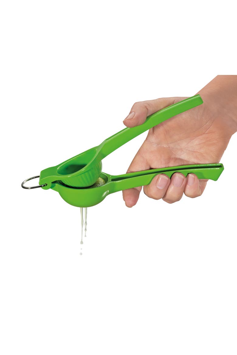 Aluminum Limetta Lime Squeezer, Green, Alternate, color, Green