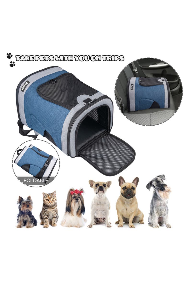 Pet Soft Backpack Carrier 13", Alternate, color, Blue