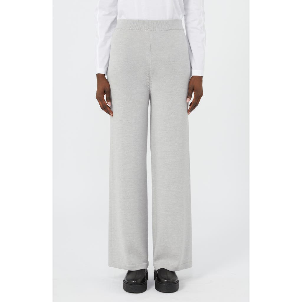 Mm By Max Mara Hamburg Knit Wool Pants In Gray