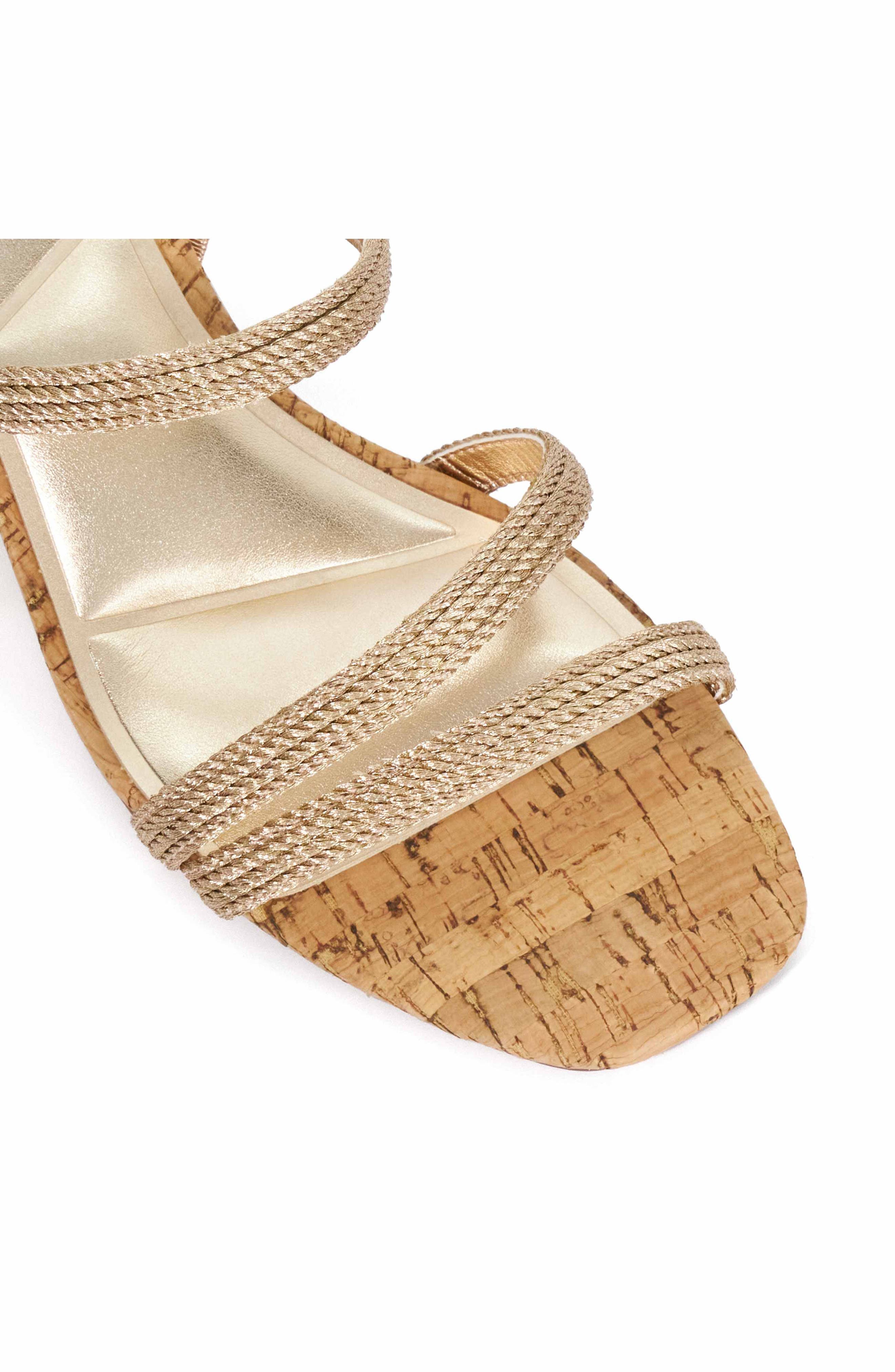 Dune London Kalia Wedge Sandal, Alternate, color, Gold
