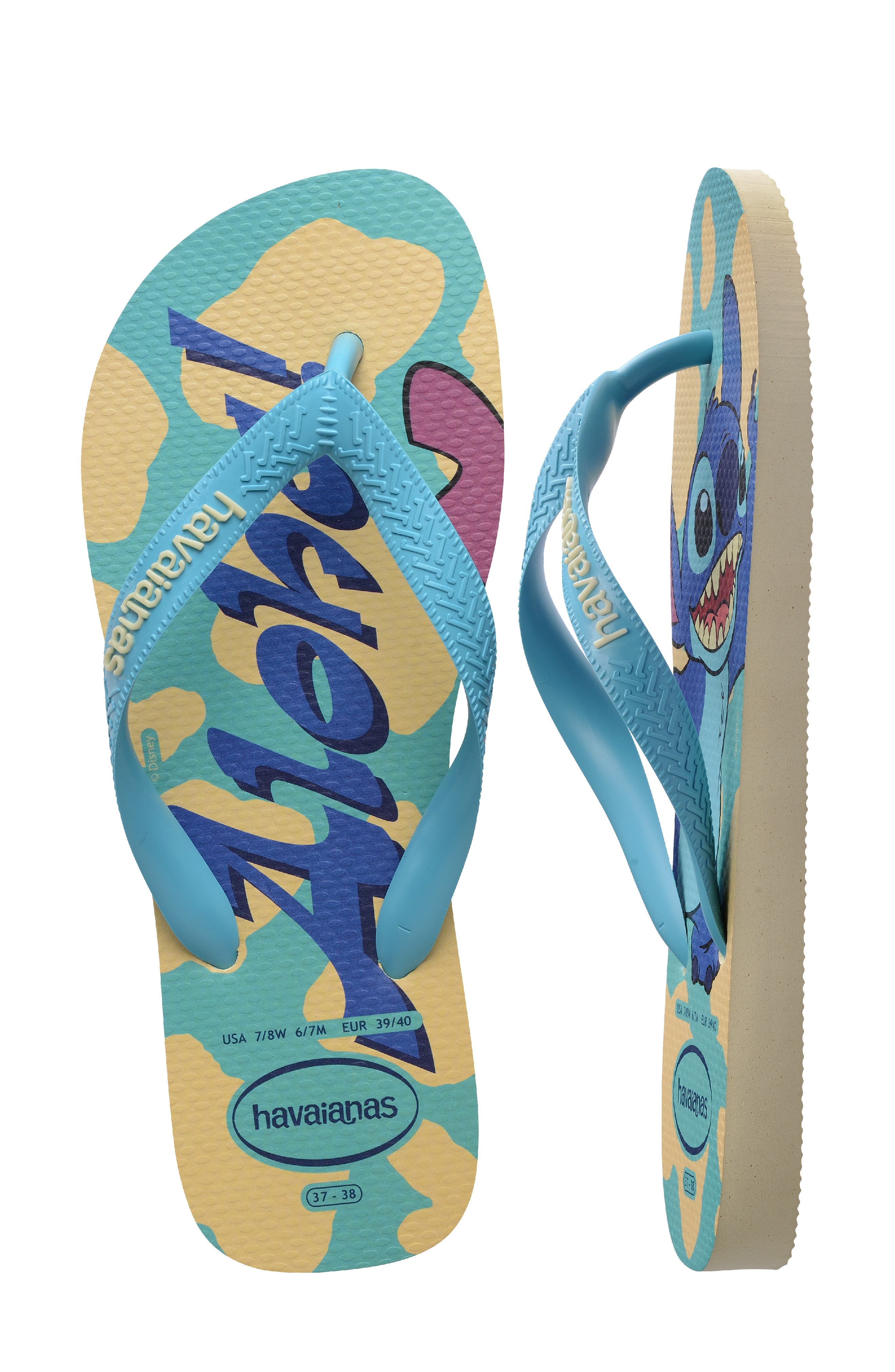 Havaianas x Disney Top Stitch Flip Flop, Alternate, color, Buttercream