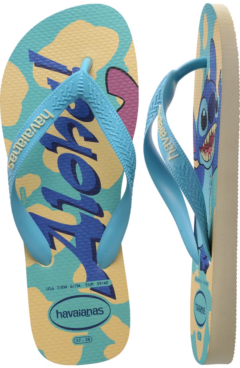 Havaianas x Disney Top Stitch Flip Flop, Alternate, color, Buttercream