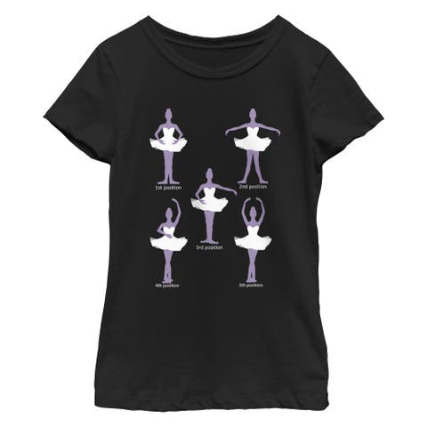 Girls' Ballet Positions Graphic Short Sleeve T-Shirt