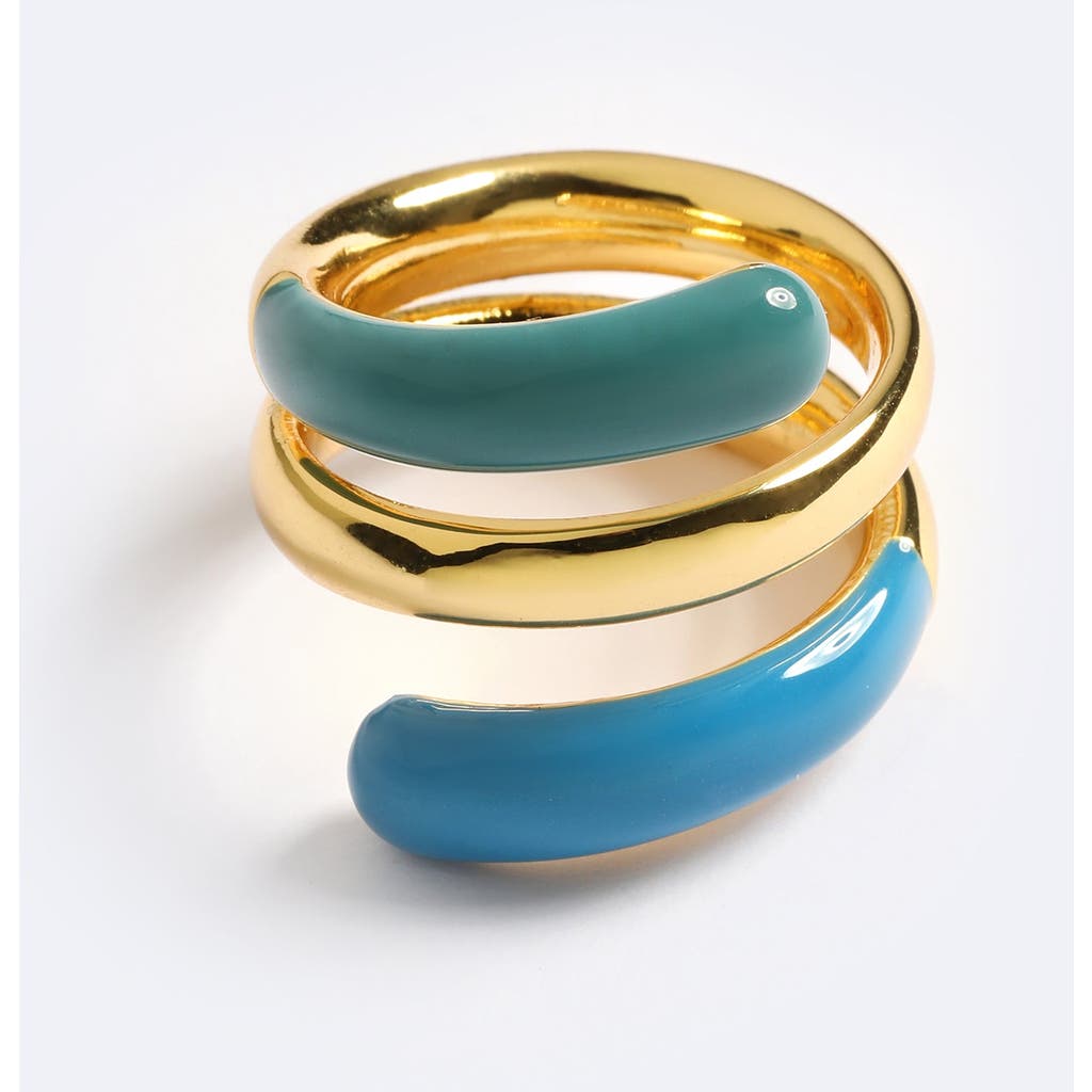 Emma Pills Double Strobe Ring In Gold
