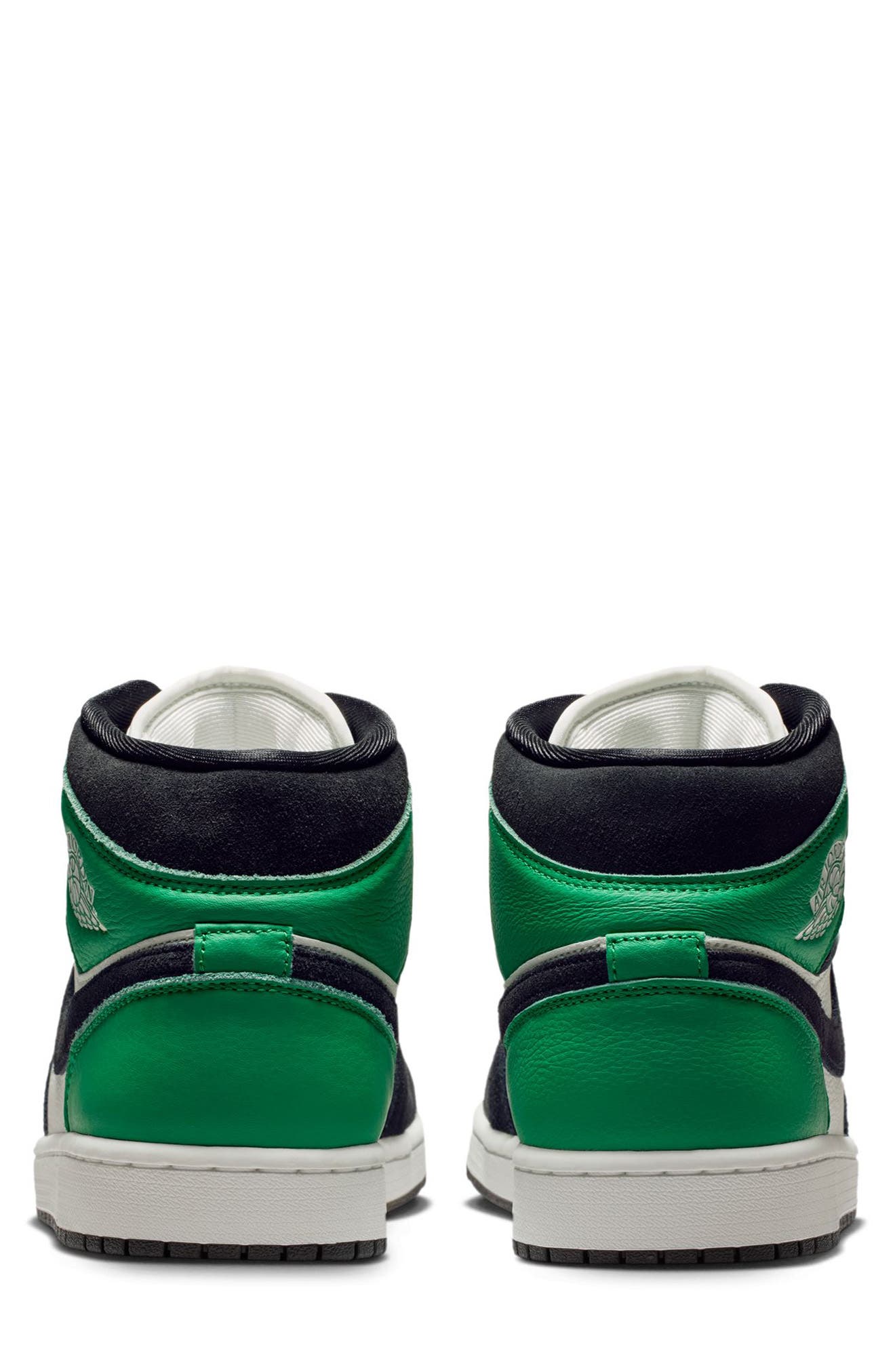Jordan Air Jordan 1 Mid SE Basketball Sneaker, Alternate, color, Summit White/ Black/ Green