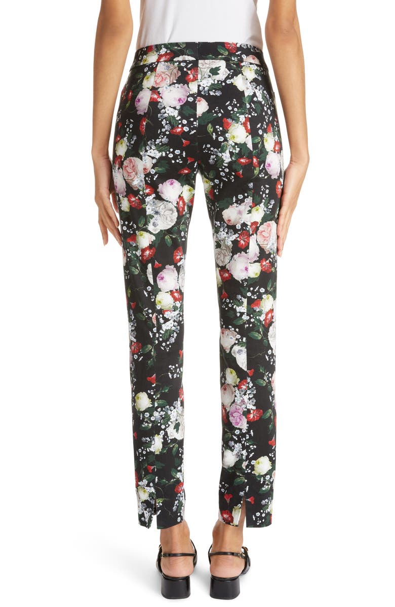 Erdem Floral Print Slim Ankle Pants, Alternate, color, 