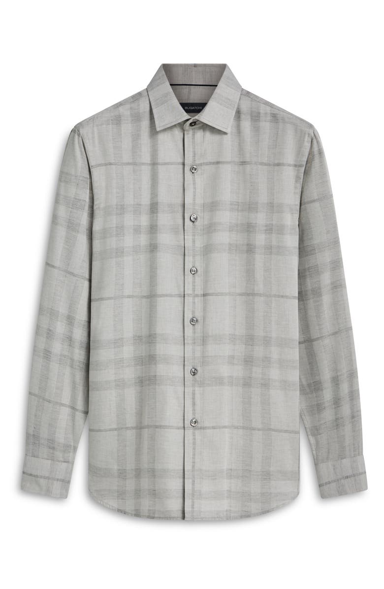 Bugatchi Julian Plaid Shaped Fit Stretch Cotton Button-Up Shirt, Alternate, color,