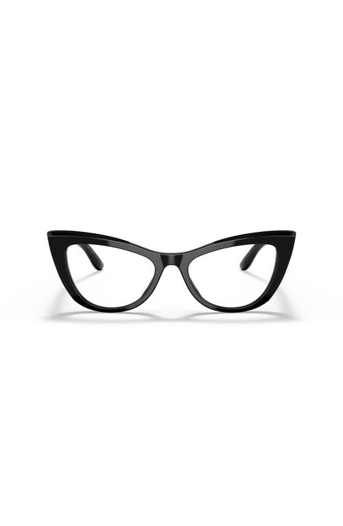 Dolce & Gabbana Dolce&gabbana 54mm Cat Eye Optical Glasses In Black