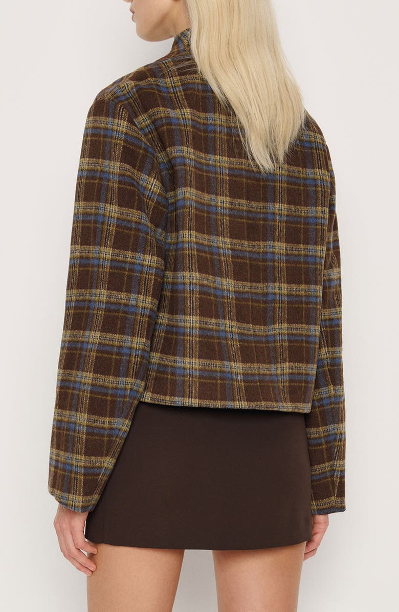 Reformation Owen Plaid Jacket, Alternate, color, Brown Plaid