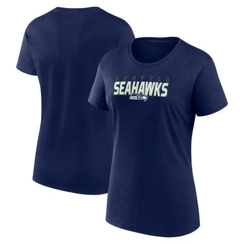 Women
s Logo Athletic College Navy Seattle Seahawks Lean T-Shirt