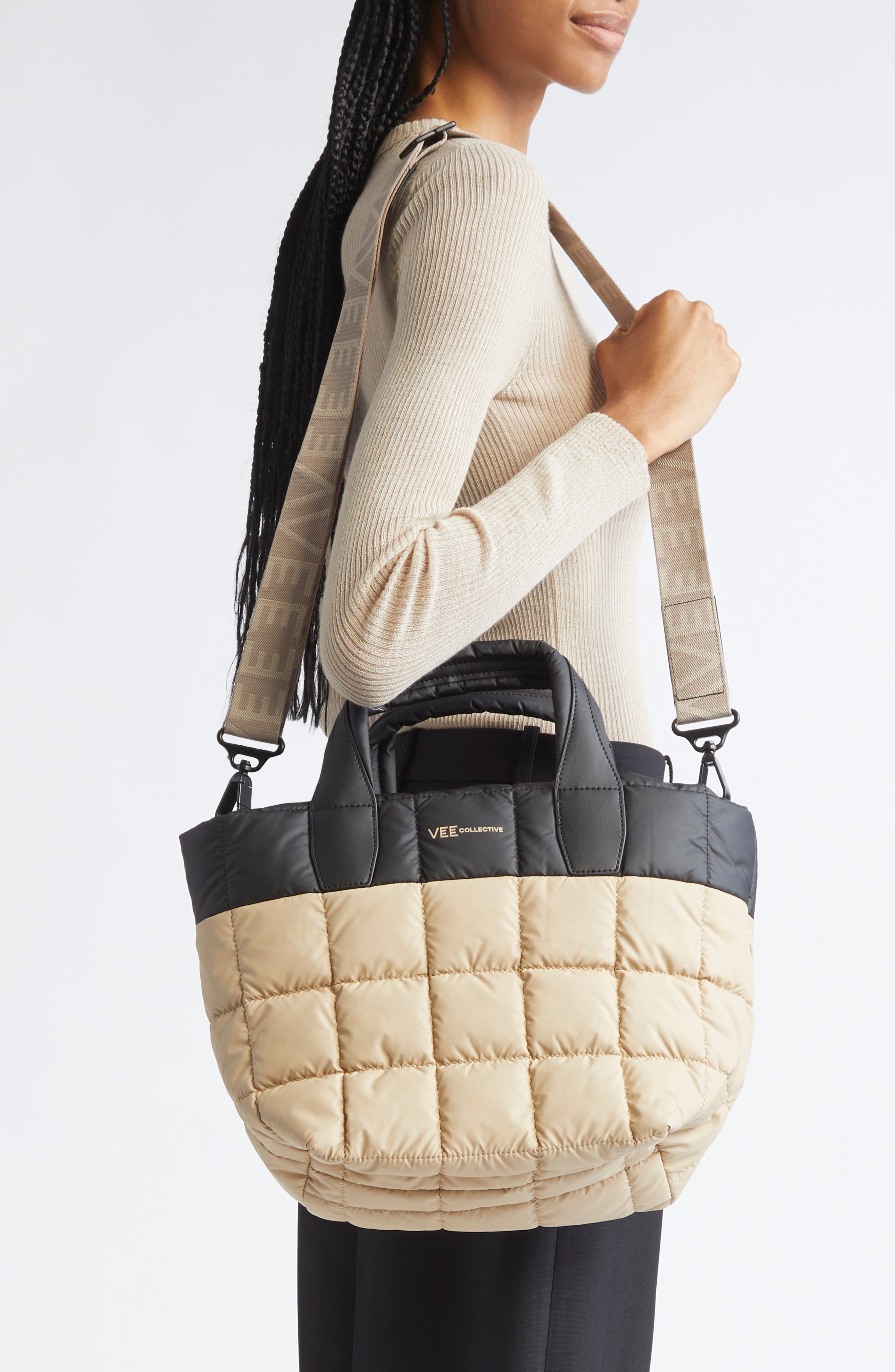 VeeCollective Small Porter Colorblock Recycled Nylon Tote, Alternate, color, 